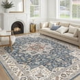 thumbnail image 1 of Alfombra Cotiled, azul vintage, 160 x 230 cm, para sala de estar, 1 of 9