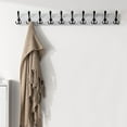 thumbnail image 6 of Rustic Solid Wood Wall-Mounted Coat Rack with Hooks & Hanging Rod, Farmhouse Entryway Jacket & Coat Organizer, 17-Inch, Natural Wood, 6 of 9