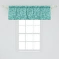 thumbnail image 2 of Ambesonne Geometric Valance Pack of 2, Triangle Mosaic Shape, 54"X18", Teal Green, 2 of 4