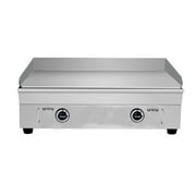 INTBUYING LPG Gas Grill Commercial 28.94"*16.14" Flat Griddle Camp 2 Burner Propane Countertop Cooking Griddle Grill BBQ