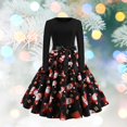 thumbnail image 4 of Vestidos navideños de invierno para mujer, vestido de fiesta elegante con estilo Vintage de los años 50, manga larga Xxl Yuyangstore  Vestido de manga larga, 4 of 8