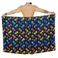 thumbnail image 5 of HAPPY BAY Men's Bath Trunk Swimsuits Sarong Pareo Wrap One Size Palm Tree, Blue Summer Vacation Aloha, 5 of 5