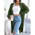thumbnail image 5 of Long Knitted Cardigan Sweater (S, Brown), 5 of 10