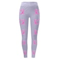 thumbnail image 5 of KHONTS Cancer Awareness Leggings for Women Ribbon Leggings High Waisted Yoga Pants Stretchy Athletic Tights I-Purple M, 5 of 5