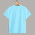thumbnail image 4 of TOWED22 Boys T-Shirts Short Sleeve Crew Neck Soft Cotton Tees Basic Solid Color Casual Summer Tops(Light Blue,3-4 Y), 4 of 4