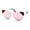 Gold Tortoise Pink Mirror, variant on Womens Metal Rim Reflective Lens Cat Eye Tip Round Retro Sunglasses Black Purple Mirror