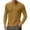 Yellow, variant on Mens Long Sleeve Henley Shirts Solid Color Trend Breathable Slim Quarter Button Polo Shirt Fall Comfort Classic Basic T Shirts Brick Red L