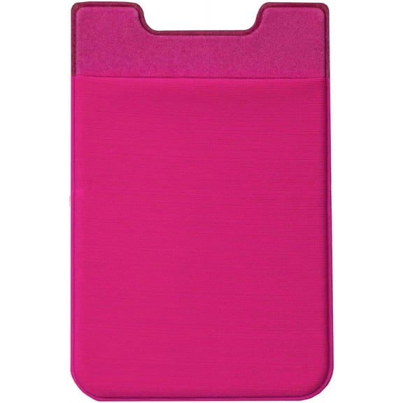 Elastic Phone Card Holder Pocket, Stick-On Wallet, Adhesive Credit Card Pouch, Compatible With iPhone And Samsung Galaxy – Pink