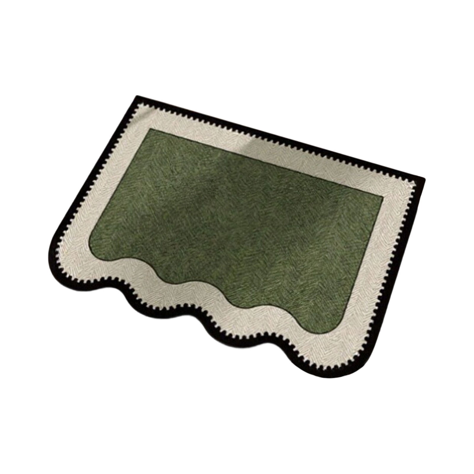 Mid Green Bathroom Rug Non Slip Absorbent Floor Mat, Soft Memory Foam Bath Rug for Kitchen Entryway Bedroom Shower Room Carpet with Quick Dry Surface and Anti Skid Backing
