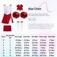 thumbnail image 5 of Manyakai Children Cheerleading Dress with Athletic Shorts Outfit Cheer leader Uniform Costume Team A Red 10, 5 of 5