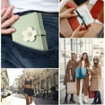 thumbnail image 6 of Cute Wallet Green Slim Wallet Tri-Fold Wallet PU Leather Purse Small Wallet for Women Ladies Teens Girls, Green, 6 of 6