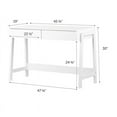 thumbnail image 3 of UrbanPro Mid-Century Wood Secretary Desk in White, 3 of 4