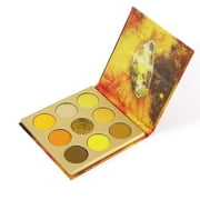 Docolor Eyeshadow Palette 9 Colors Gemstone Shadow Palette Highly Pigmented Mattes Shimmers Naked Smokey Glitter Cream Colorful Powder Blendable Long Lasting Waterproof Makeup Palette-Yellow