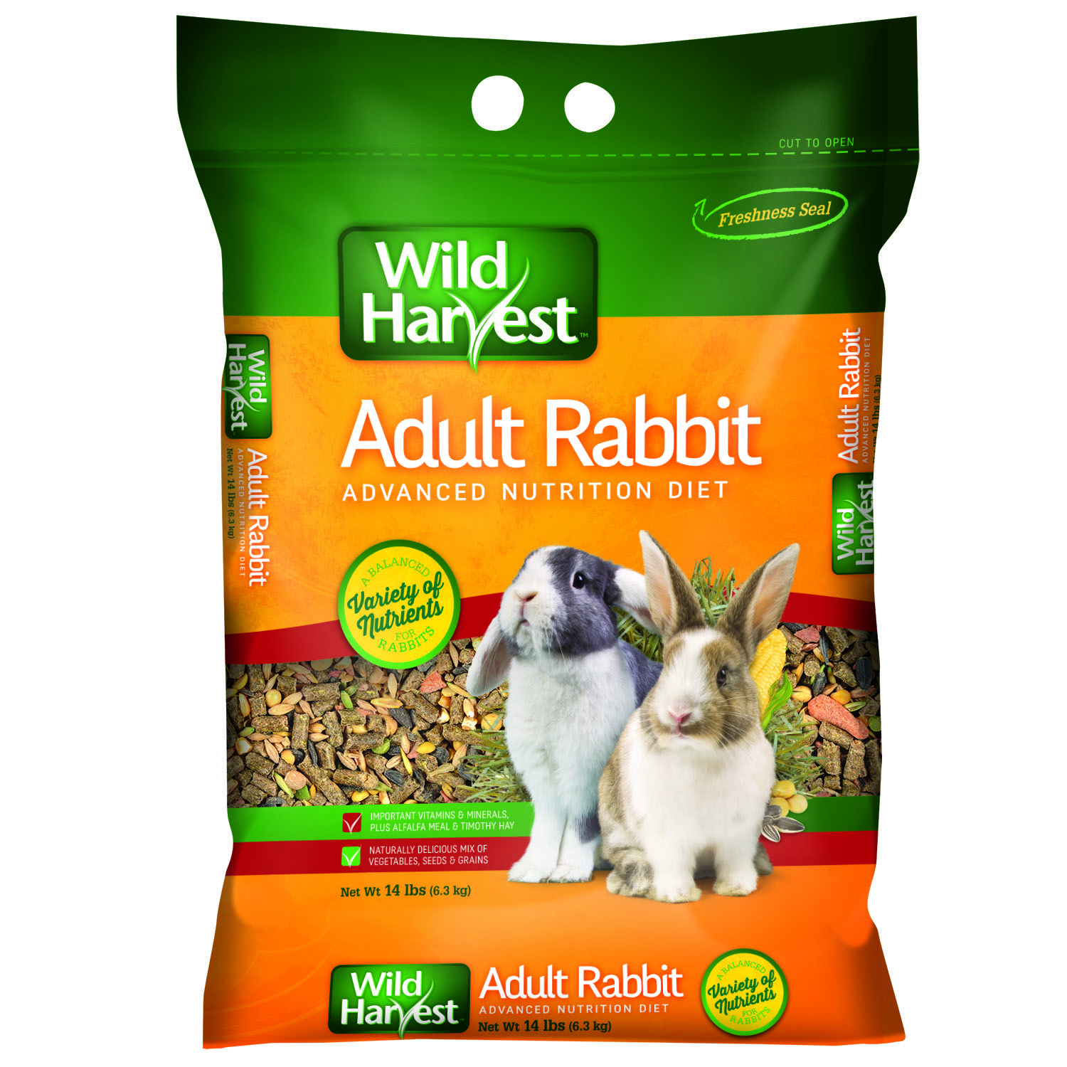 Wild Harvest Advanced Nutrition Adult Rabbit 14 Pounds, Complete and Balanced Diet - image 3 of 7