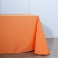 thumbnail image 4 of BalsaCircle Halloween 10 Pieces 90" x 156" Orange Rectangle Washable Decorative Polyester Solid Tablecloths, 4 of 8