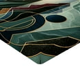 thumbnail image 2 of Ambesonne Lake Fitted Sheet, Fibonacci Details Mountains, Queen Size, Raspberry Pale Teal Blue, 2 of 3