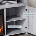 thumbnail image 4 of BELLEZE 58" Barn Door TV Stand Media Entertainment Center For TVs up to 65" wiht 23" Fireplace - Corin (Light Gray), 4 of 6