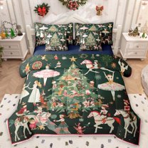 Homewish Cartoon Nutcracker 7-Piece Full Comforter Set for Kids, Christmas Design