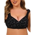 thumbnail image 4 of Front Closure Wireless Bra for Older Women - Plus Size Cotton Comfort Bra with Wide Straps U-Back Support for Posture & Pain Relief, 4 of 5