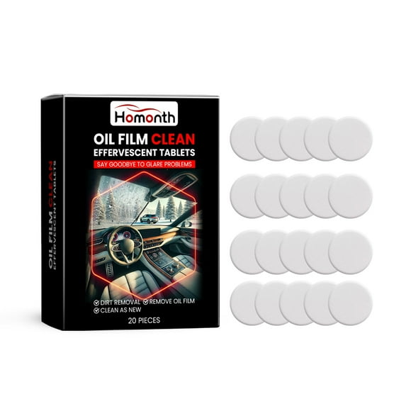 20Pcs Automotive Windshield Washer Foaming Tablets Windshield Wiper Wash Windshield and Glass Cleaning Foaming Tablets