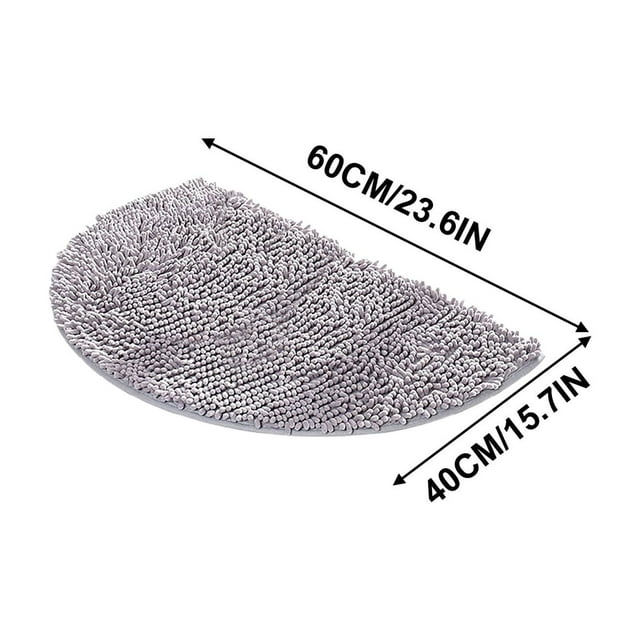 Sofa Vama Ropa de Cama Alfombra semicircular absorbente de agua para baño, entrada, dormitorio, inodoro, baño, antideslizante, 35 x 50 cm for Navideño
