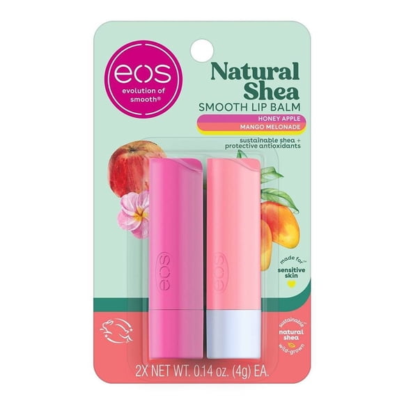 Bálsamo labial EOS miel manzana y mango 2 pzas de 4 g c/u