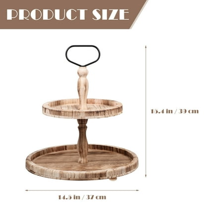 

1 Set of Double Layer Fruit Stand Party Cake Display Shelf Desktop Cupcake Holder
