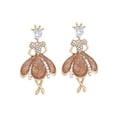 thumbnail image 3 of Pendientes de Regalo para El Día de La Madre para Niñas Día de La Madre Decoración Delicada Pendientes Colgantes Pendientes de Tuerca para Fiesta Fest dorado, 3 of 8