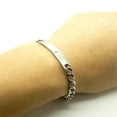 thumbnail image 3 of 6mm ID Bracelets Stainless Steel Jewelry Gifts Smooth Bar High Polished Miami Cuban Chain 8", 3 of 8