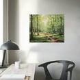 thumbnail image 3 of ARISTURING  Framed Canvas Print Wall Art Sunlight Sunshine Summer Forest Trees Nature Wilderness Decorative Landscape Relax/Calm for Living Room, Bedroom, Office, 3 of 4