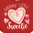 thumbnail image 4 of Inktastic Daddy's Little Sweetie with Pink Heart Cookie Boys or Girls Baby Bib, 4 of 4