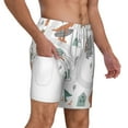 thumbnail image 2 of Kdxio Dino On A Skateboard Surf Print Men'S Swim Trunks With Compression Liner 7 Inch Inseam Quick Dry Swim Shorts, 2 of 7