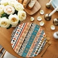 thumbnail image 2 of Boho Retro Round Placemats Set of 8 for Dinning Tables,Heat-proof Braided Table Mats 15 Inch,Bohemian Ethnic Patterns Southwest Stripe Washable Place Mat for Kitchen Restaurant Party Table Decor, 2 of 9