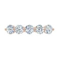 thumbnail image 3 of 1 Carat 5-Stone Diamond Wedding Band Ring in 14K Rose Gold (Ring Size 10.75) - IGI Certified, 3 of 4