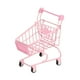 thumbnail image 5 of Carrito de compras en miniatura, cesta, papelería, organizador de escritorio, caja de almacenamiento para suministros de oficina, decoración de casa Rosa BLESIY canasta de muñecas, 5 of 8