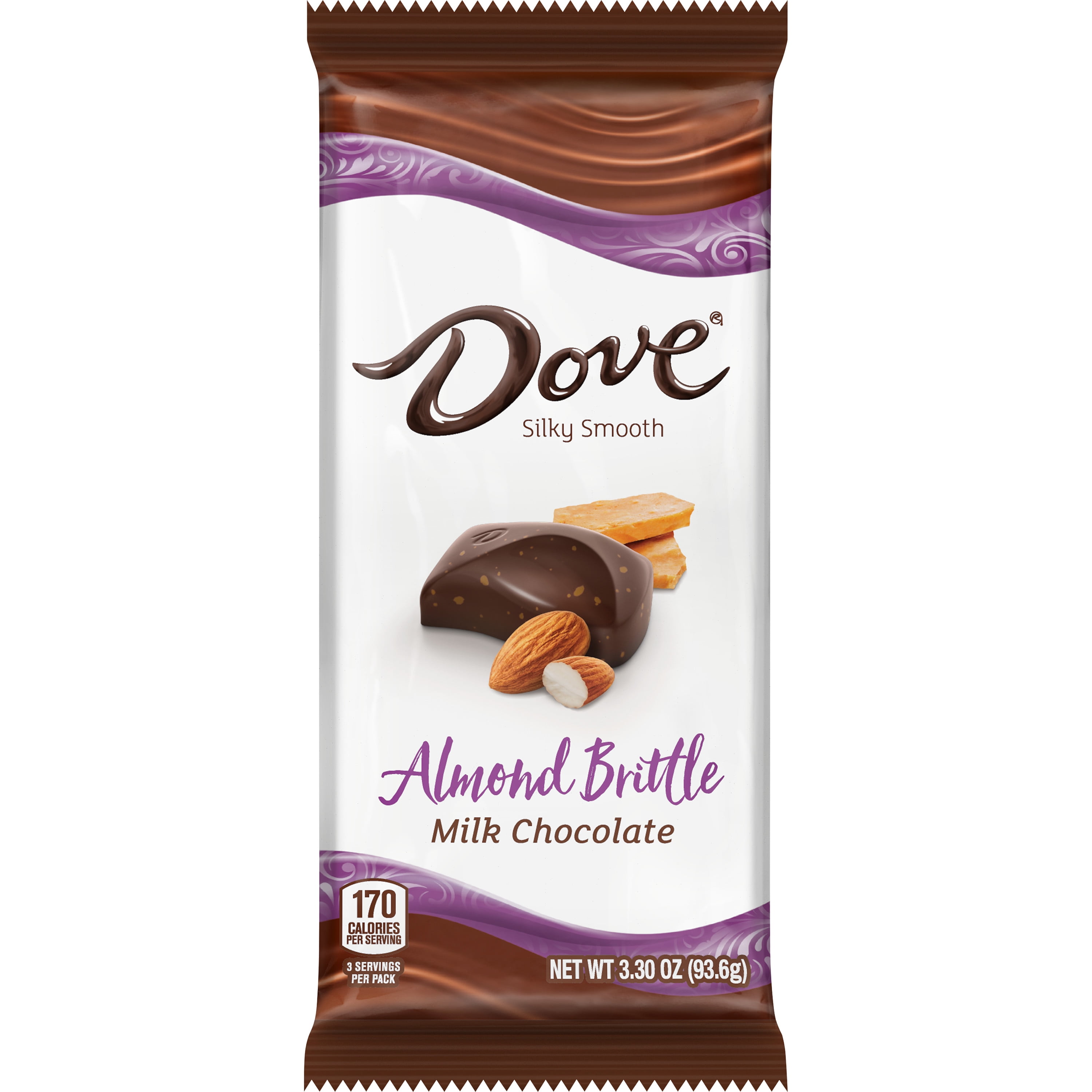Dove Milk Chocolate Almond Brittle Bar, 3.30 Oz