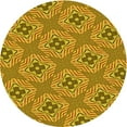 thumbnail image 1 of Ahgly Company Machine Washable Indoor Round Transitional Mahogany Brown Area Rugs, 7' Round, 1 of 7