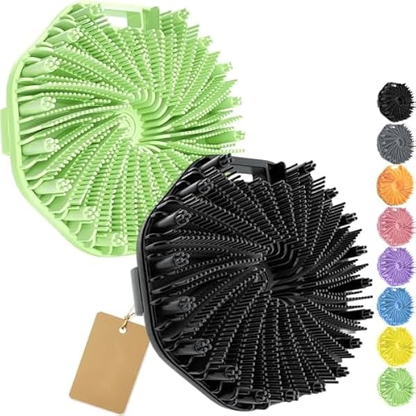 wonima11 2Pcs Silicone Body Scrubber, Exfoliating Body Scrubber for Sensitive Skin, Silicone Scrubber Body, Silicones Body Brush for Showering