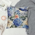 thumbnail image 2 of Shiartex Colorful Spring Flowers Throw Pillow case Covers with Zipper Blue Hydrangea Hibiscus Iris Leaf and Bird Soft Couch Living Room Bedroom Office Rustic Modern Outdoor 24x24in, 2 of 5