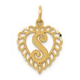 thumbnail image 1 of Pendentif Collier Monogramme Initiale Cœur en Or Jaune 14k, 1 of 6