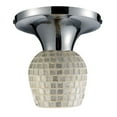 thumbnail image 1 of Celina 1-Light Semi-Flush In Polished Chrome And Silver, 1 of 2