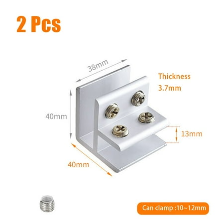 

Glass Clamp Clips Bracket for Handrails 10-12mm glass Aluminium Brackets 4 types