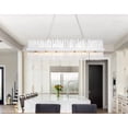 thumbnail image 3 of Elegant Lighting Dallas 48" Rectangle Iron and Crystal Pendant in Black, 3 of 4