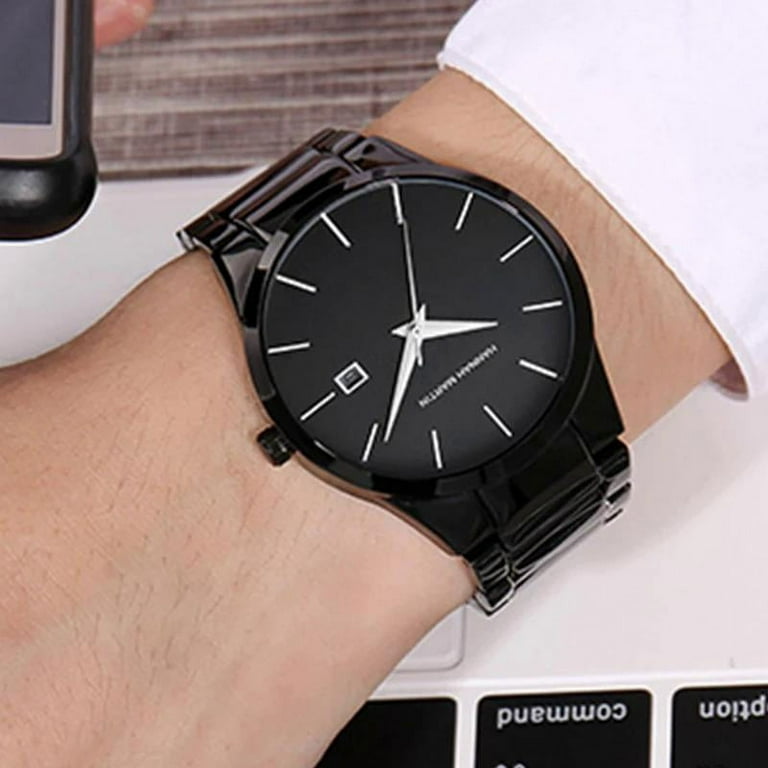 Hannah Martin Men's Watch Classic Design Black Stainless Steel