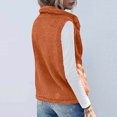 thumbnail image 4 of Fanxing Clearance 2025 Womens Fuzzy Sherpa Fleece Jacket Plus Size Lightweight Vest Coat Cozy Sleeveless Cardigan Zipper Waistcoat Outerwear with Pocket Orange,XXL, 4 of 7