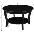 thumbnail image 4 of Convenience Concepts American Heritage Round Coffee Table 30" in Black Wood, 4 of 5