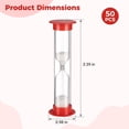 thumbnail image 5 of 50 Pcs Sand Timers, 1 Minute Sand Timers in Bulk for Little Ones, Plastic Covered Hourglass Timers with White Sand for Games, Mini Sand Clocks for Classrooms, Homes, Compact Countdown Tools, 5 of 6