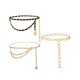 thumbnail image 1 of conjunto Trois Pices Grande Chane De Taille Pour Femme, 105 Cm La Mode, Simple Et Cratif Avec Ceinture Dcorative Pull Robe, 1 of 4