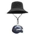 thumbnail image 1 of Sombrero de pescador con cuerdas Sombrero plegable de ala ancha con inserto de sombrero protector Sombrero para el sol con Negro, 1 of 9