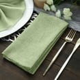 thumbnail image 4 of Balsa Circle 5 Square Sage Green 19x19" Faux Burlap Linen Dinner Napkins Party Events Catering Decorations Supplies, 4 of 8